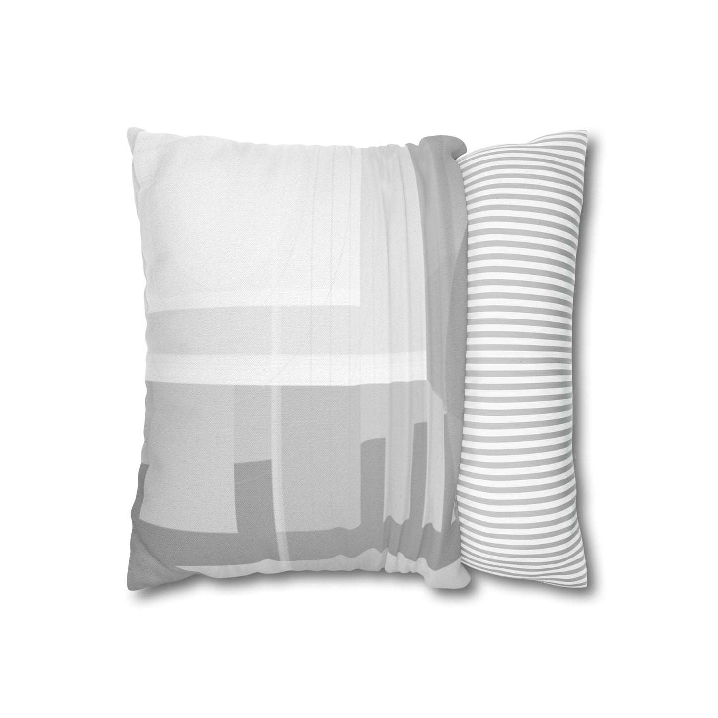 Abstract geometric grid spun polyester pillowcase for home decor, featuring a modern print and vibrant design.