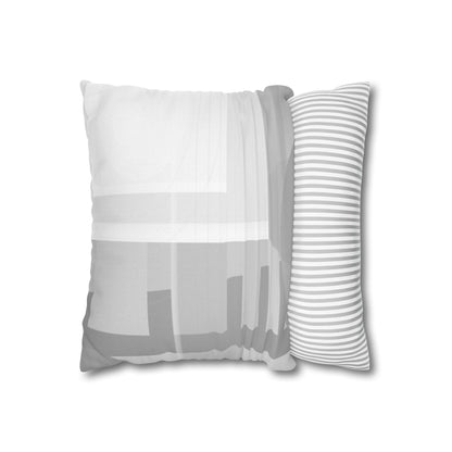 Abstract geometric grid spun polyester pillowcase for home decor, featuring a modern print and vibrant design.
