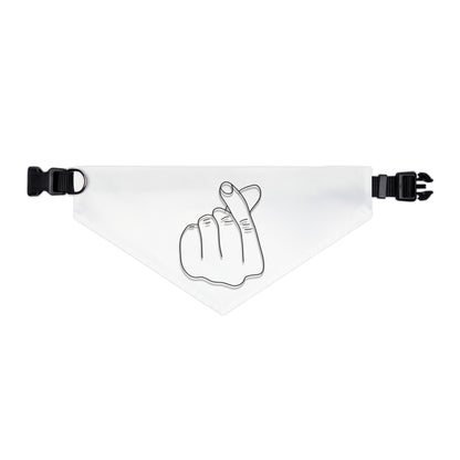 Charming Pet Bandana Collar with Love Gesture - Cute & Stylish Accessory for Dogs