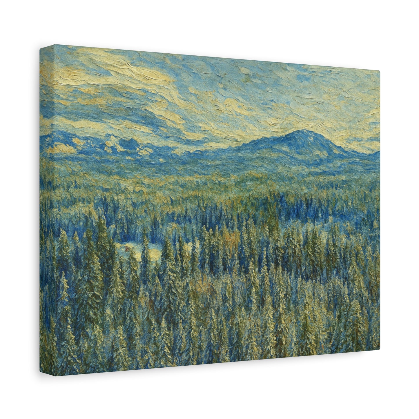 Scenic Landscape Canvas Print, Rustic Home Decor, Wall Art for Nature Lovers, Gift for Art Enthusiasts, Serene Forest Artwork - TRV