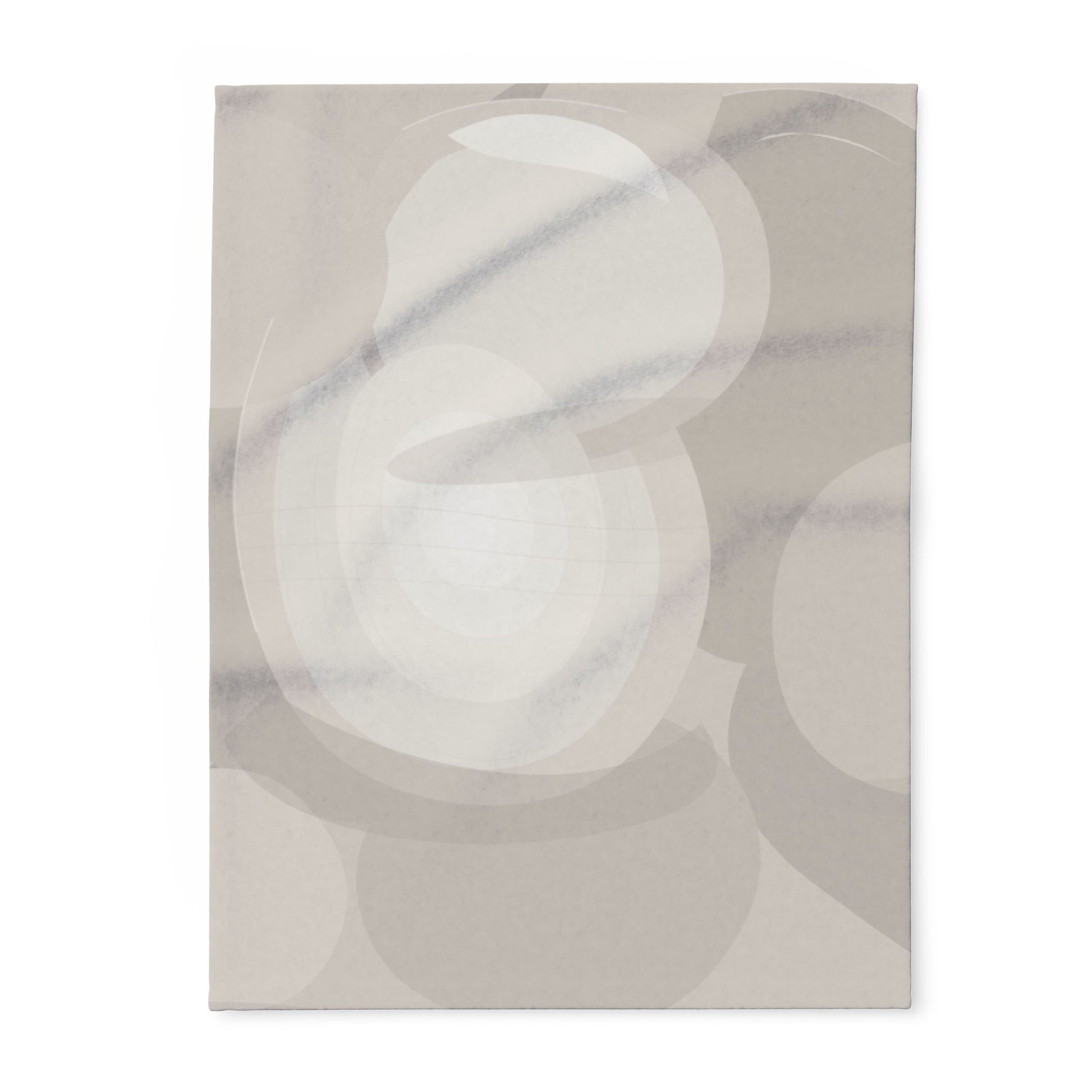Abstract neutral swirls Arctic fleece blanket by Printify, featuring a modern minimal design, perfect for cozy home decor.