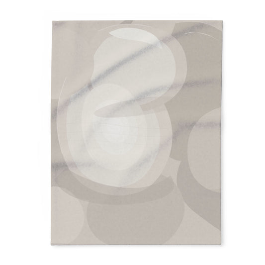 Abstract neutral swirls Arctic fleece blanket by Printify, featuring a modern minimal design, perfect for cozy home decor.
