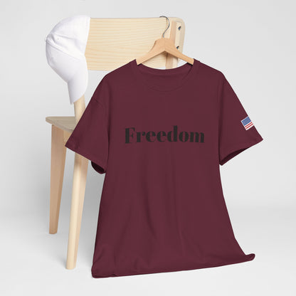 Freedom script tee | T-Shirt, American flag sleeve - TRV