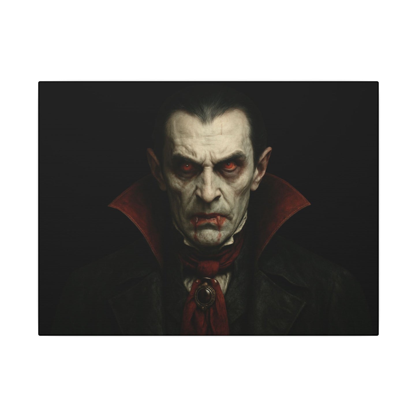 Vampire Portrait Canvas Wall Art – Gothic Dracula Print on Canvas