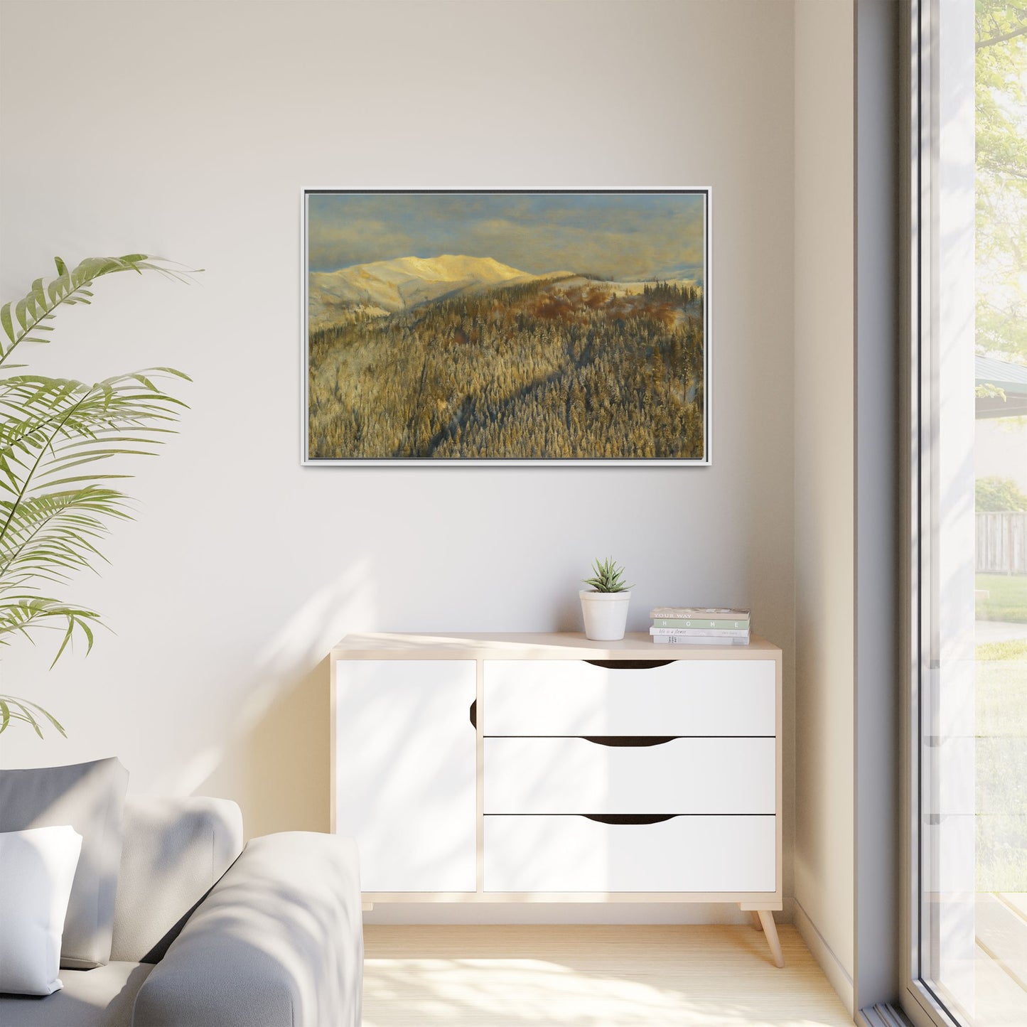 Framed Mountain Canvas Art, Perfect for Home Decor, Nature Wall Art, Gift for Nature Lovers, Cozy Atmosphere - TRV