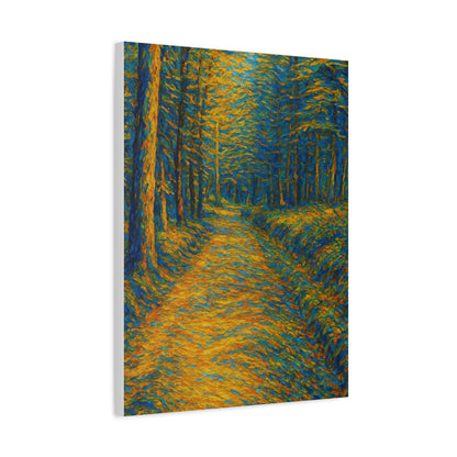 Van Gogh Style Forest Canvas Art | Nature Wall Decor, Home Office Accent, Gift for Nature Lovers, Gallery Wrapped, Living Room Wall Art - TRV