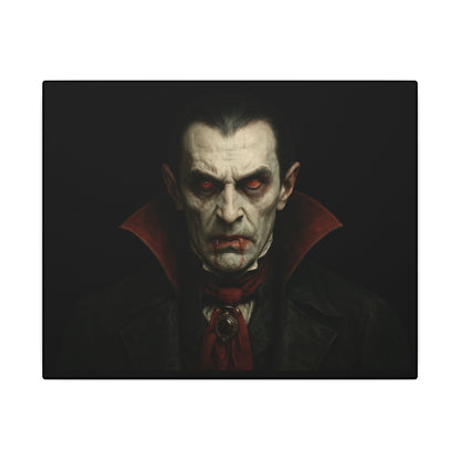Vampire Portrait Canvas Wall Art – Gothic Dracula Print on Canvas