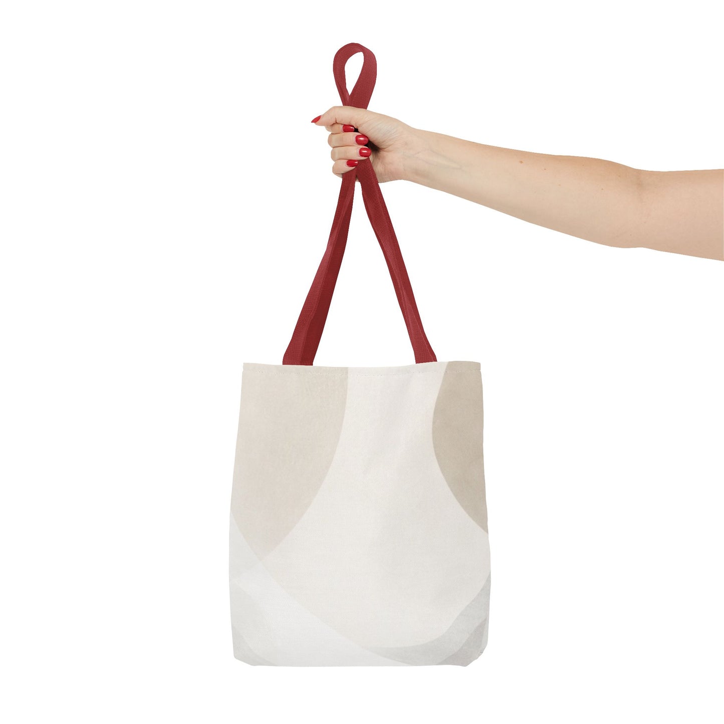 Neutral Abstract Geometric Tote Bag | Minimal Beige Shapes