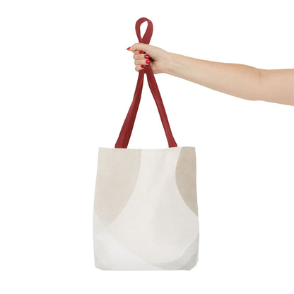 Neutral Abstract Geometric Tote Bag | Minimal Beige Shapes