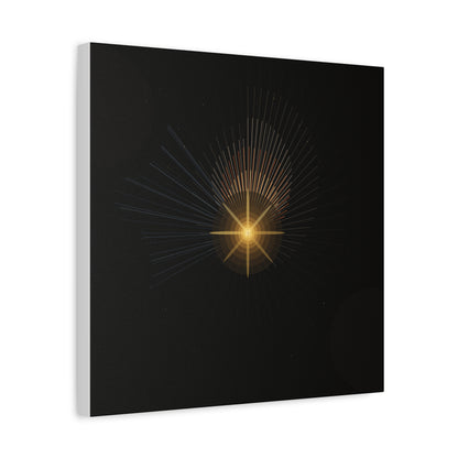 Abstract Golden Starburst Canvas