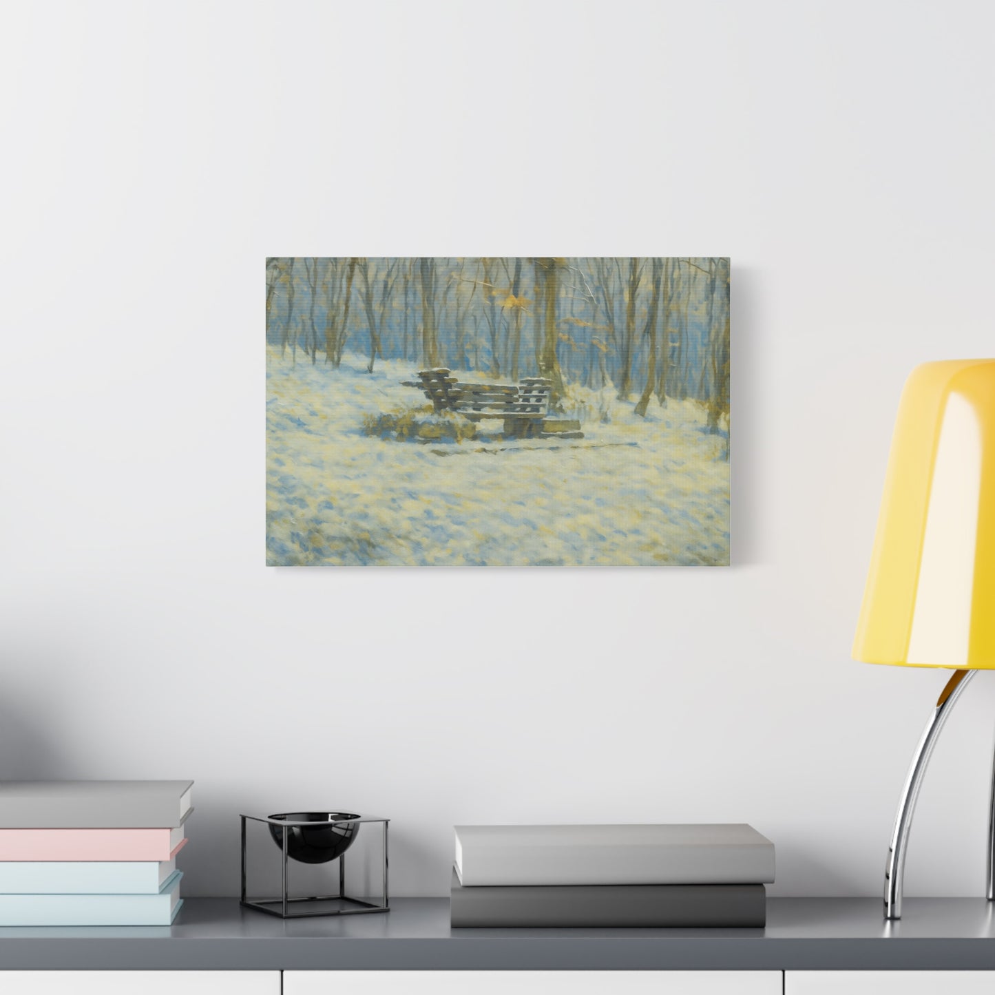Winter Serenity Canvas Wall Art, Cozy Living Room Decor, Nature Landscape Print, Gift for Art Lovers, Home Decor, Seasonal Artwork - TRV