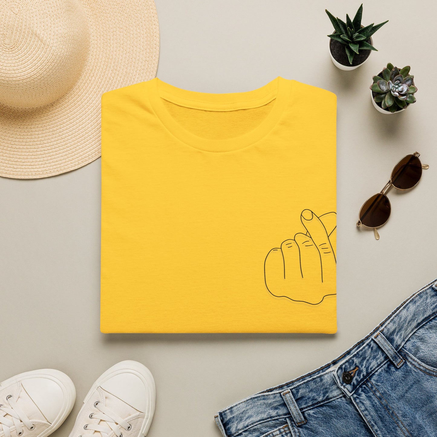Trendy Unisex Softstyle T-Shirt with Love Hand Gesture Design