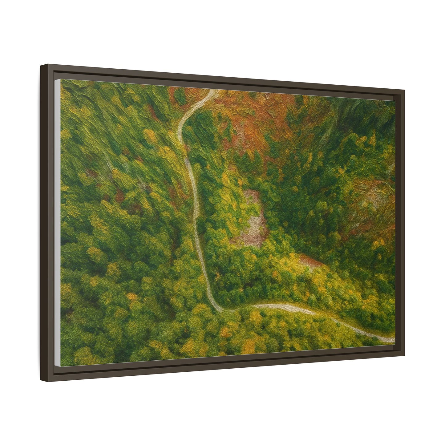 Framed Nature Canvas Art Print, Vibrant Forest Wall Decor, Abstract Landscape Artwork, Home Decoration, Gift for Nature Lovers - TRV