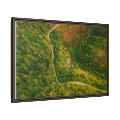 Framed Nature Canvas Art Print, Vibrant Forest Wall Decor, Abstract Landscape Artwork, Home Decoration, Gift for Nature Lovers - TRV