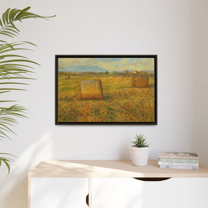 Framed Matte Canvas Wall Art - Rustic Farm Landscape, Country Decor, Home Gallery, Gift for Nature Lovers, Housewarming Decor - TRV