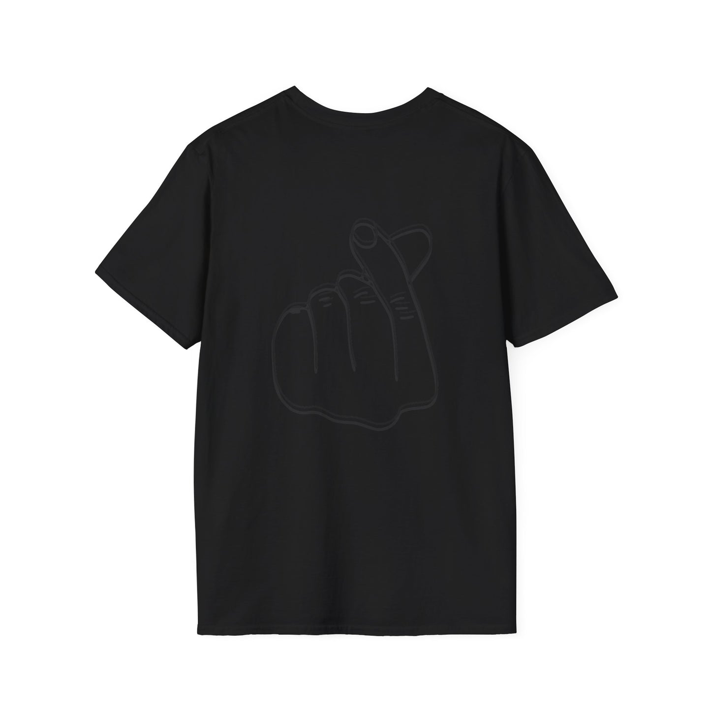 Trendy Unisex Softstyle T-Shirt with Love Hand Gesture Design