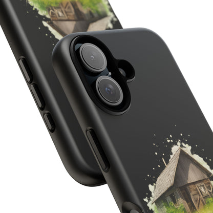 Rustic Farmhouse Phone Case, Cute Cottage Design, Tough Cases for Nature Lovers, Eco-Friendly Gift, Customizable Tech Accessories - TRV