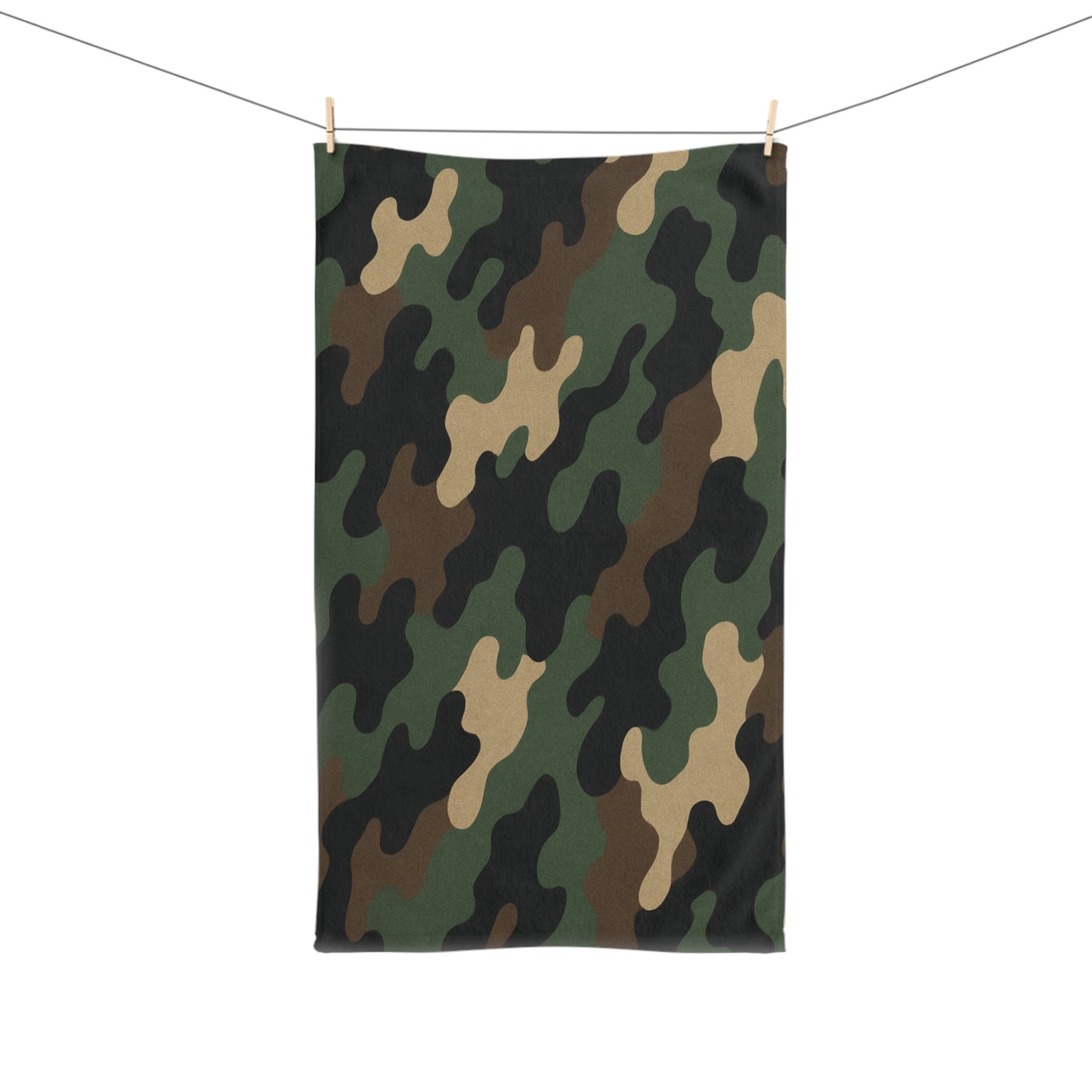 Camouflage Hand Towel, Military Decor, Bath Accessories, Fishing Gear, Outdoor Camping Gift, Home Essentials