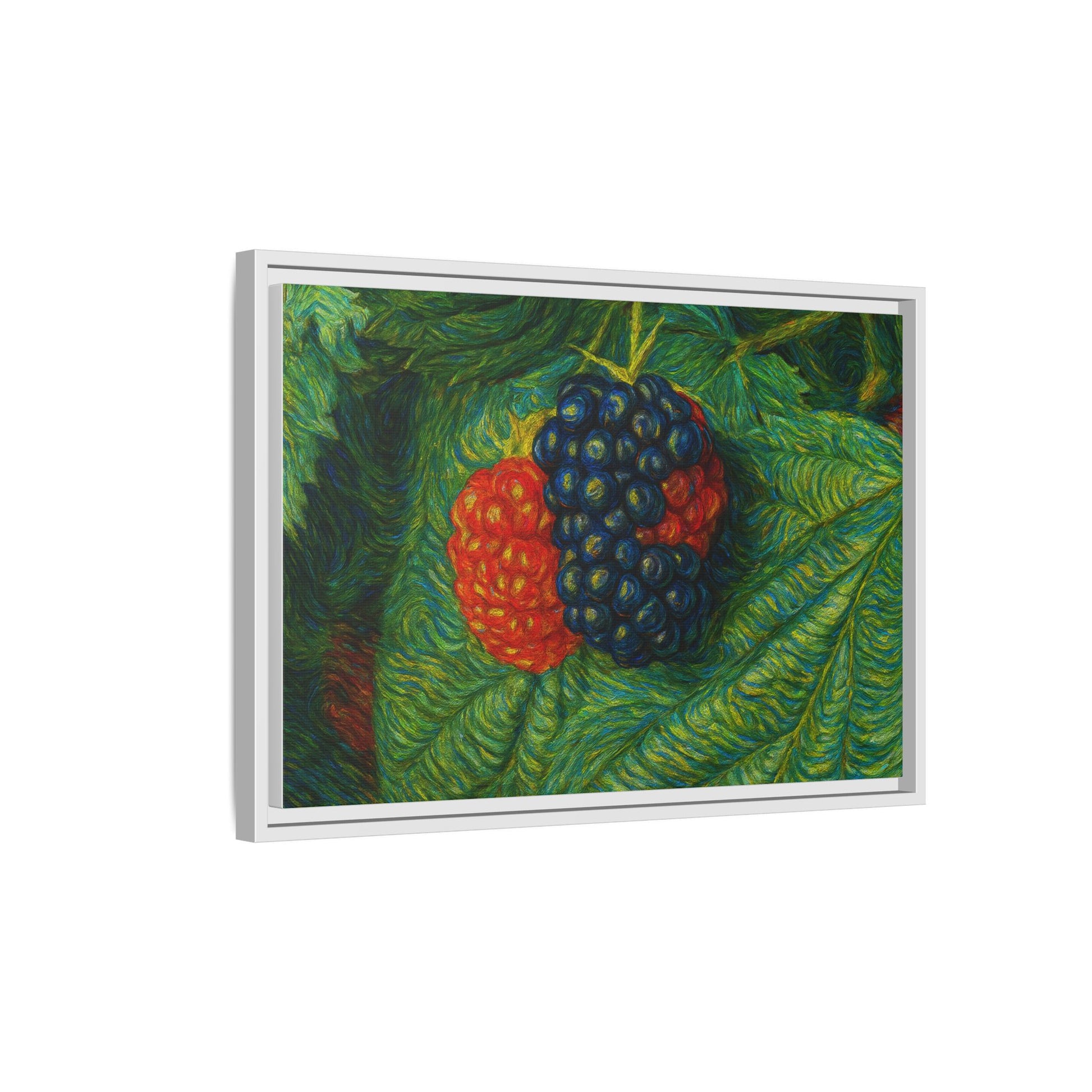 Van Gogh Style Blackberry Canvas Art, Framed Wall Decor, Botanical Print, Summer Home Decor, Gift for Garden Lovers - TRV