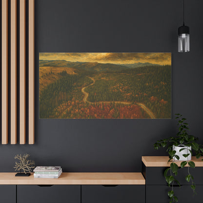 Stretched Canvas Art, Scenic Landscape Wall Decor, Nature Painting for Home, Rustic Room Accent, Gift for Nature Lovers - TRV