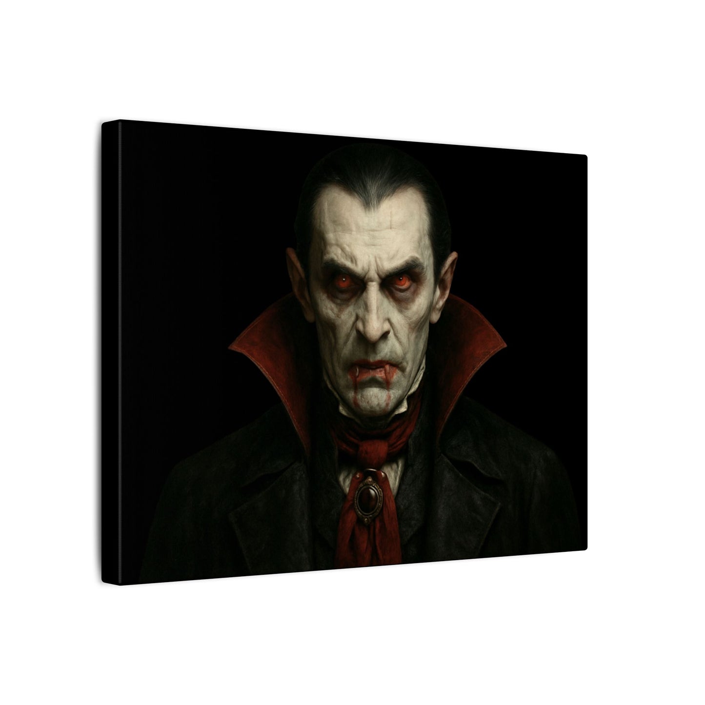 Vampire Portrait Canvas Wall Art – Gothic Dracula Print on Canvas