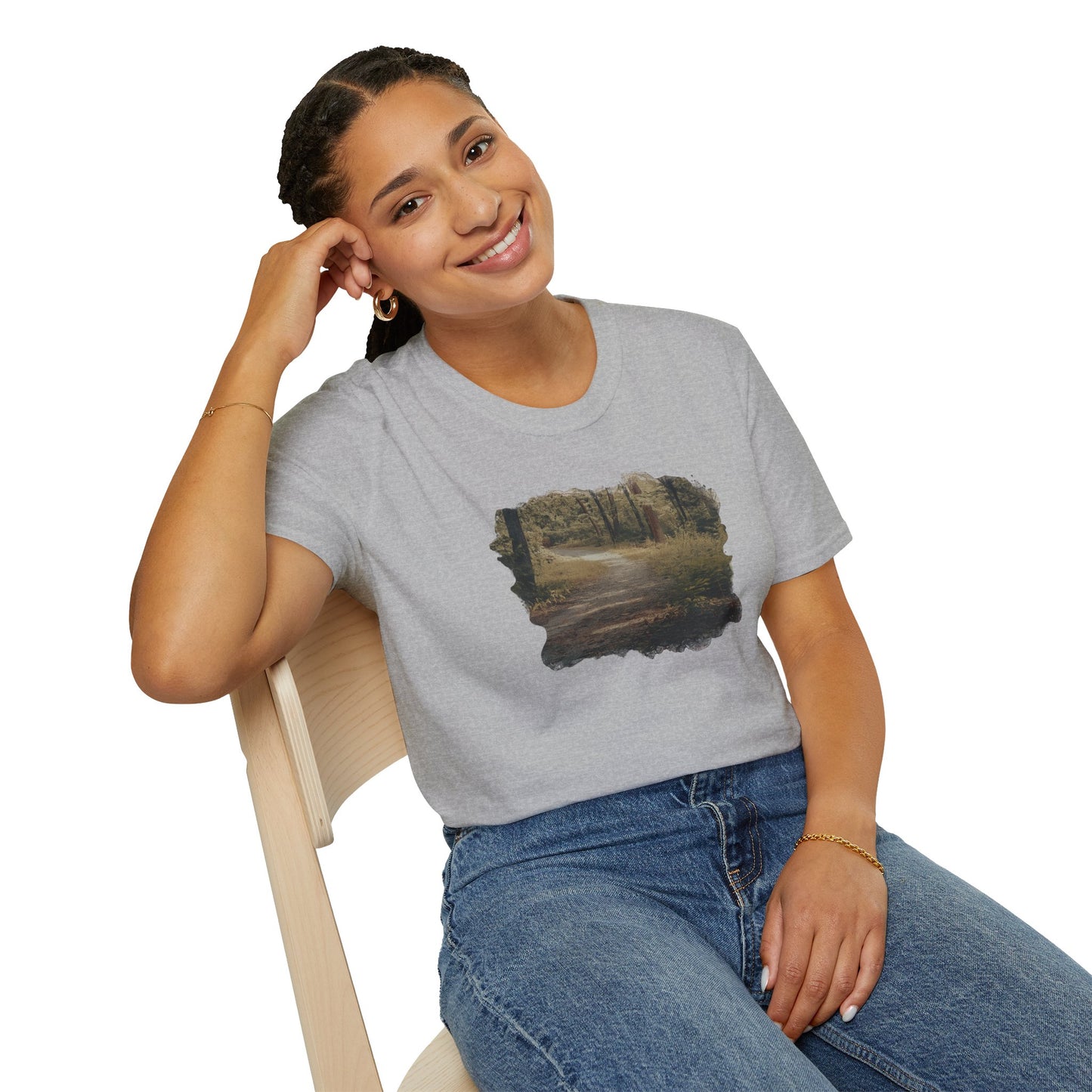 Nature-Inspired Unisex Softstyle T-Shirt, Eco-Friendly Fashion, Outdoor Lover Tee, Gift for Nature Enthusiasts, Casual Everyday Wear