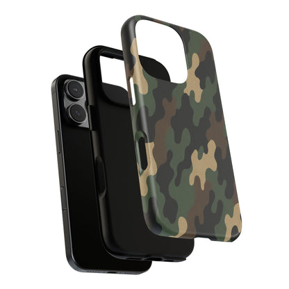 Camouflage Phone Case, Tough Cases, Military Style, Unique Phone Accessories, Gift for Him, Durable Phone Cover - TRV