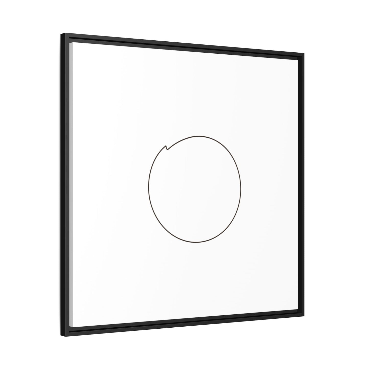 Minimal Circle Line Matte Canvas Framed | Modern Abstract Wall Art