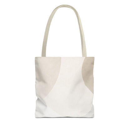 Neutral Abstract Geometric Tote Bag | Minimal Beige Shapes