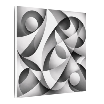 Monochrome Abstract Geometric Art Matte Canvas