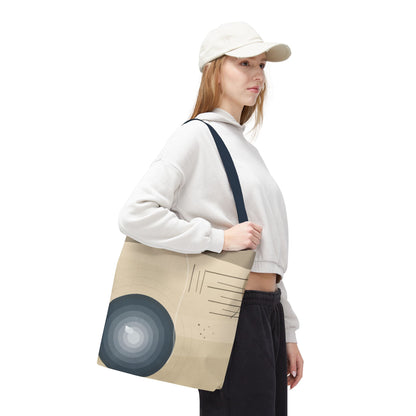 Abstract Neutral Waves Tote Bag | Geometric Circle Pattern