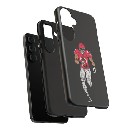 Football Player Tough Phone Case – Protective Black Sports iPhone Case