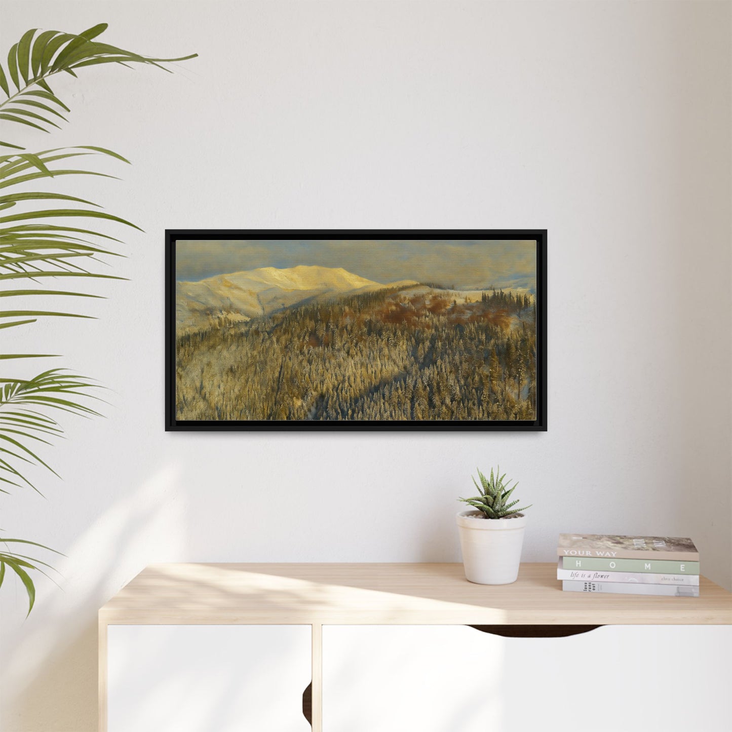 Framed Mountain Canvas Art, Perfect for Home Decor, Nature Wall Art, Gift for Nature Lovers, Cozy Atmosphere - TRV