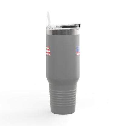 Insulated Travel Mug with USA Design - Perfect for Road Trips, Outdoor Adventures, and Gifts, 40oz Tumbler for Coffee, Tea, and More