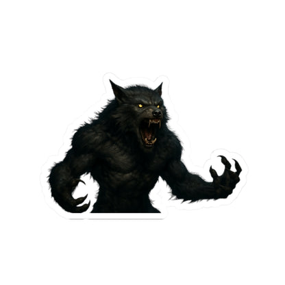 Fierce Werewolf Kiss-Cut Stickers | Halloween Decor, Laptop Decals, Spooky Gifts, Monster Lovers, Unique Party Favors - TRV