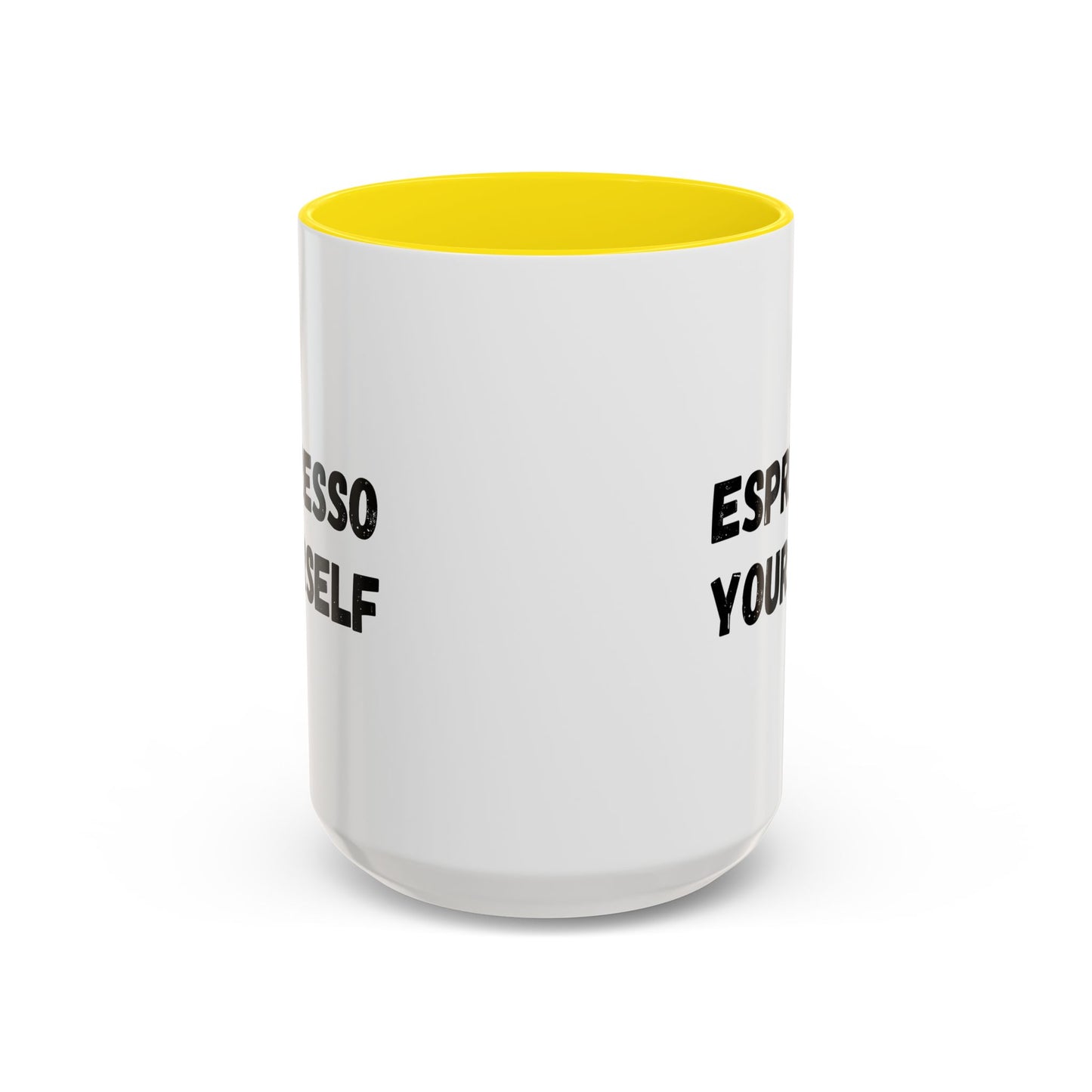 Espresso Yourself Coffee Mug - Fun Black Accented Mug for Coffee Lovers, Great Gift for Birthdays, Christmas, and Housewarming