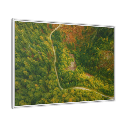 Framed Nature Canvas Art Print, Vibrant Forest Wall Decor, Abstract Landscape Artwork, Home Decoration, Gift for Nature Lovers - TRV