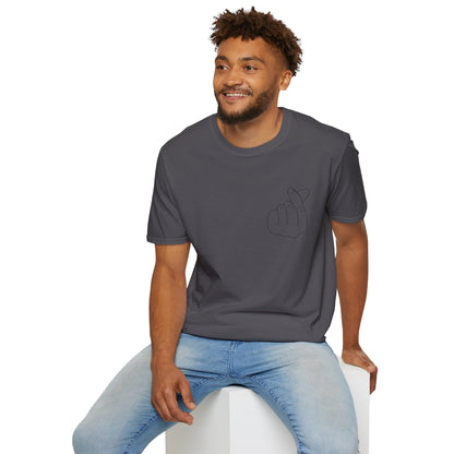 Trendy Unisex Softstyle T-Shirt with Love Hand Gesture Design
