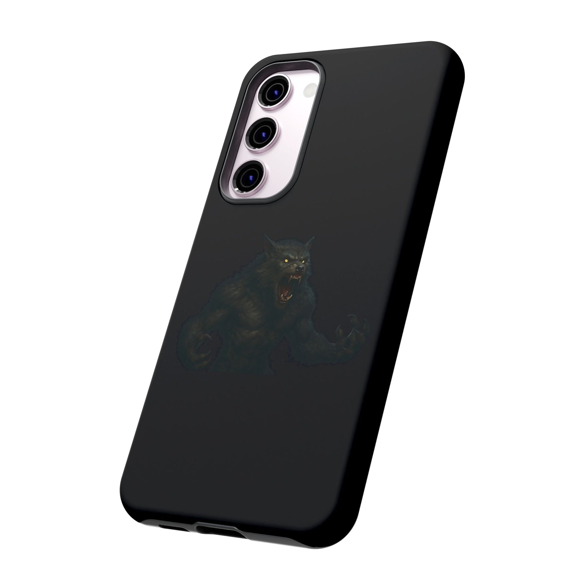 Werewolf Phone Case, Tough Cases, Black Panther Design, Gift for Animal Lovers, Phone Accessories, Fierce Phone Protection - TRV