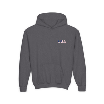 USA Flag Youth Hoodie, Youth Sweatshirt, Cool Hoodie for Kids, American Pride Apparel, Comfortable Boys and Girls Sweatshirt