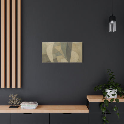 Abstract Neutral Geometric Shapes Matte Canvas - TRV