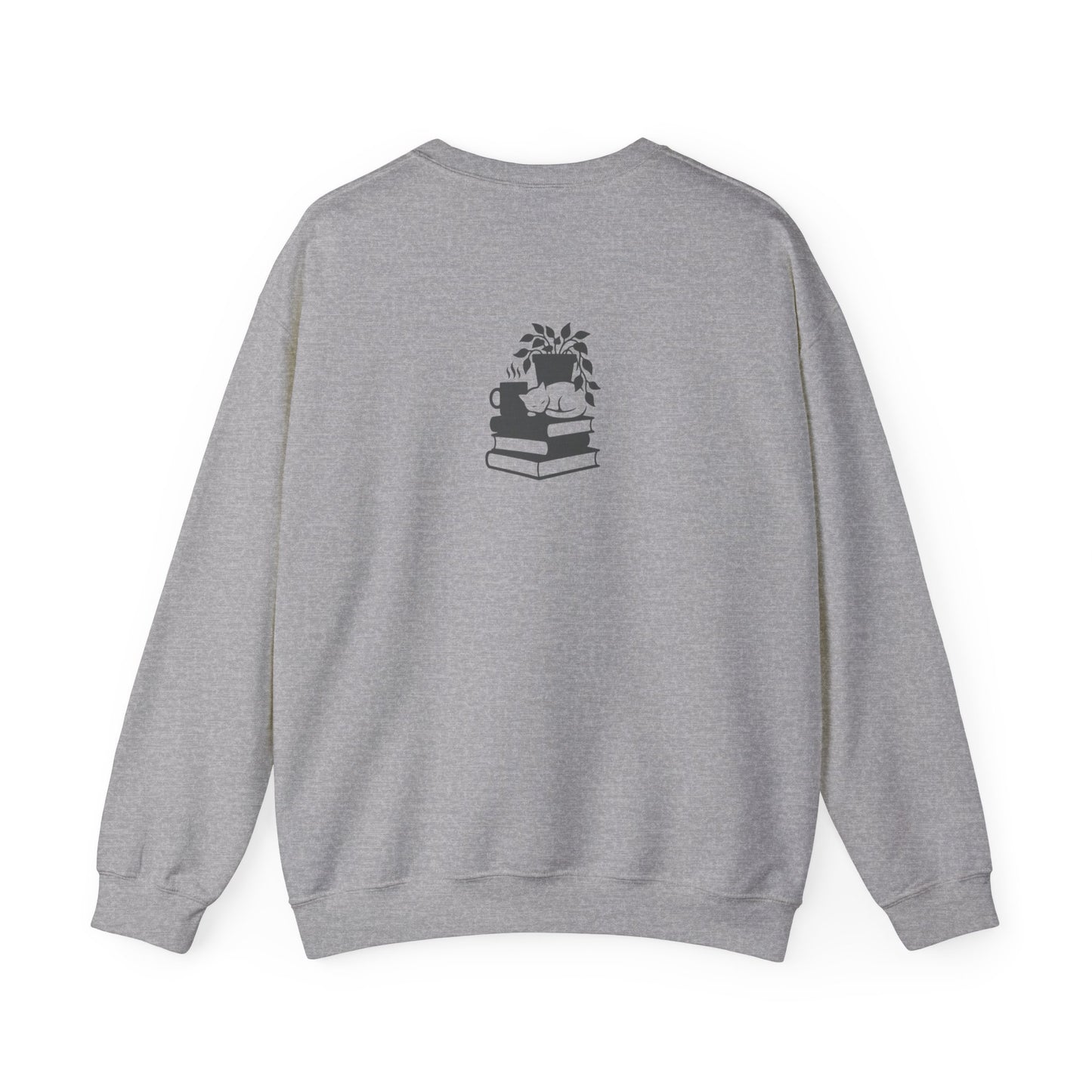 Stack of Books with Mug and Plant Sweatshirt | Cozy Reading Crewneck