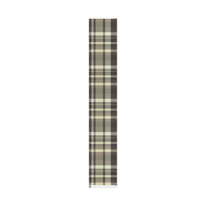 Plaid Stripe Wrapping Paper Roll — Neutral Black & Cream Gift Wrap