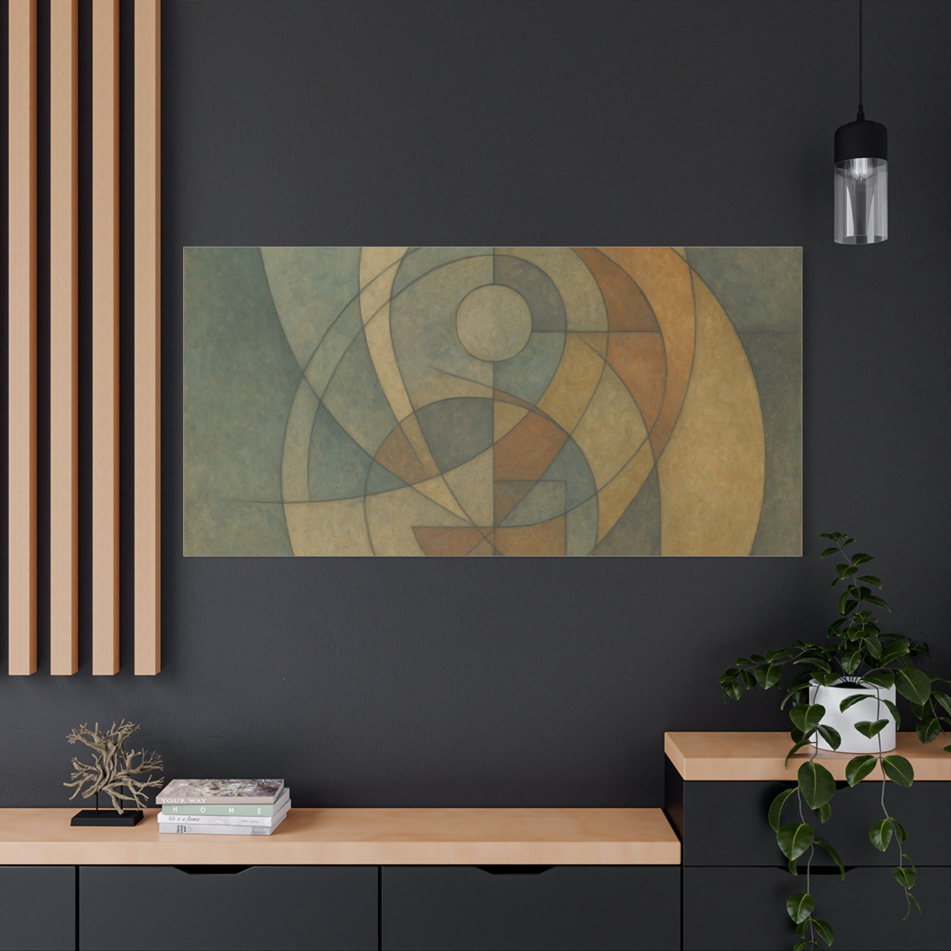 Abstract Geometric Circles Matte Canvas - TRV