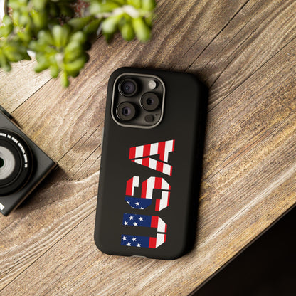 USA Flag Phone Case, Tough Phone Cover, Patriotic Gift, Independence Day Accessory, American Pride Mobile Case - TRV