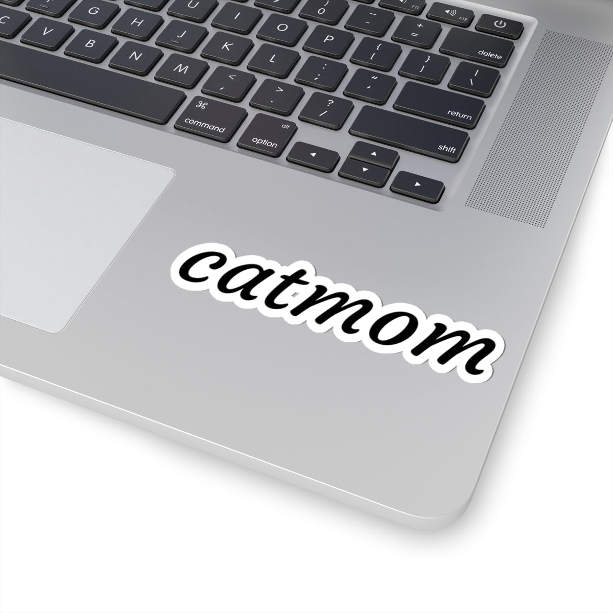 Catmom Kiss-Cut Sticker — Script Vinyl Decal for Laptops, Tumblers & Gifts