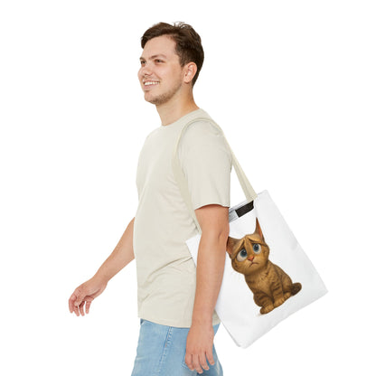 Cute Cat Tote Bag, Animal Lover Gift, Shopping Tote, Reusable Bag, Cute Merchandise, Eco-Friendly Gift - TRV