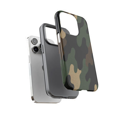 Camouflage Phone Case, Tough Phone Cover, Military Style Accessory, Protective Case for Men, Gifts for Soldiers - TRV
