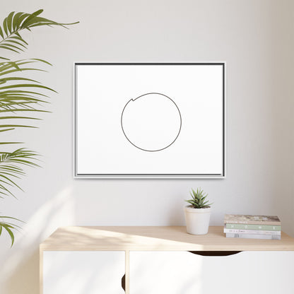 Minimal Circle Line Matte Canvas Framed | Modern Abstract Wall Art