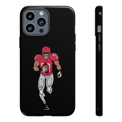 Football Player Tough Phone Case – Protective Black Sports iPhone Case